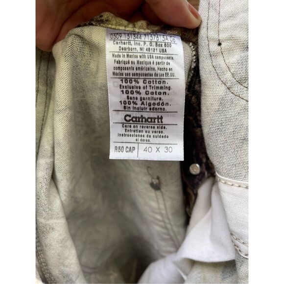 CARHARTT Realtree AP Camouflage Hunting Overalls double knee 40x30 - Picture 9 of 12